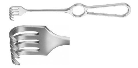 КОХЕР РЕТРАКТОР 4-ЗУБ. НАПІВГОСТР. 16X20 220MM